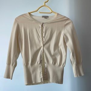 3/$30 silk cardigan pearl buttons
